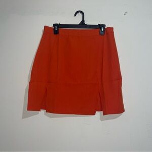 Misguided Tall Double Split Burnt Orange 10 Mini Skirt NWT Streetwear Colorful